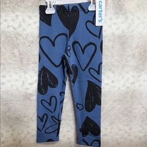 Carter's Black Heart Print Kids Leggings